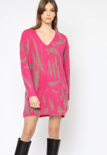 Load image into Gallery viewer, Religion Lush V Neck Dress Magenta