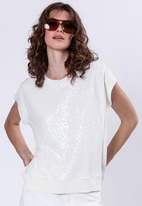 RELIGION Vibrant Top White/Sequin