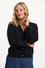Load image into Gallery viewer, SUGARHILL Adrian Cardigan. Black Snake Floral Back &amp; Front Design