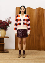 Load image into Gallery viewer, FRNCH Cardigan Viola Pink Cardigan Check Design