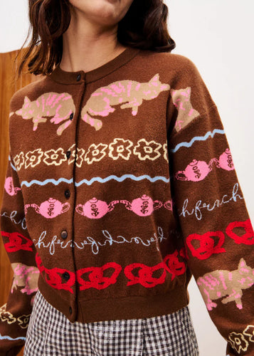 FRNCH Cardigan Abyssin Ice Brown