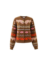 Load image into Gallery viewer, FRNCH Cardigan Abyssin Ice Brown