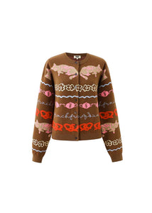 FRNCH Cardigan Abyssin Ice Brown