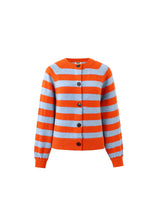 Load image into Gallery viewer, FRNCH. Cardigan Moran Orange Stripe