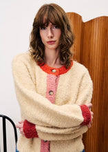 Load image into Gallery viewer, FRNCH Cyclamen Cream Cardigan