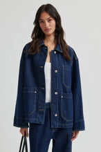 Load image into Gallery viewer, SECOND FEMALE Columbo Denim Jacket Dark Navy Blue