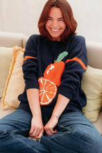 Load image into Gallery viewer, SUGARHILL Leona Jumper Navy,Orange Squeeze