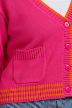 Load image into Gallery viewer, SUGARHILL Sigourney Cardigan Pink,Orange Highlights