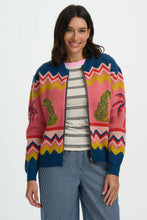 Load image into Gallery viewer, SUGARHILL Solana Knitted Bomber Multi,Leopard and Palms