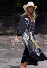 Load image into Gallery viewer, RELIGION CLOTHING Fiona Kaftan  Floral Print Yellow/Black