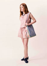 Load image into Gallery viewer, FRNCH Aurora Vest  Pink/Beige Check
