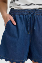 Load image into Gallery viewer, SUGAR HILL Shelly Scallop Shorts Deep Blue Denim