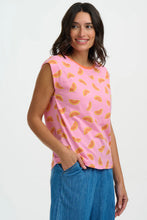 Load image into Gallery viewer, SUGARHILL Chrissy Relaed Tank T Shirt Pink/Oranges