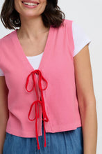 Load image into Gallery viewer, SUGAR HILL Zina Knit Vest Pink/Red Tipping