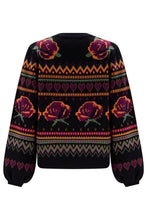 Load image into Gallery viewer, SUGAR HILL Adrian Cardigan Black Wild Roses