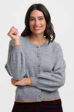 Load image into Gallery viewer, SUGAR HILL Glinda Cardigan Grey Marl Gold Heart Buttons
