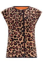 Load image into Gallery viewer, SUGAR HILL Sophie Fleece Gilet Brown/Leopard