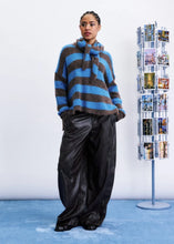 Load image into Gallery viewer, FRNCH Kalamata Sweater Scarf Set  Brown Ice Stripe