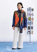 Load image into Gallery viewer, FRNCH Ida Khaki Cardigan Fairisle Pattern