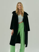 Load image into Gallery viewer, MOLLIOLLI. Coco Faux Fur Black Coat