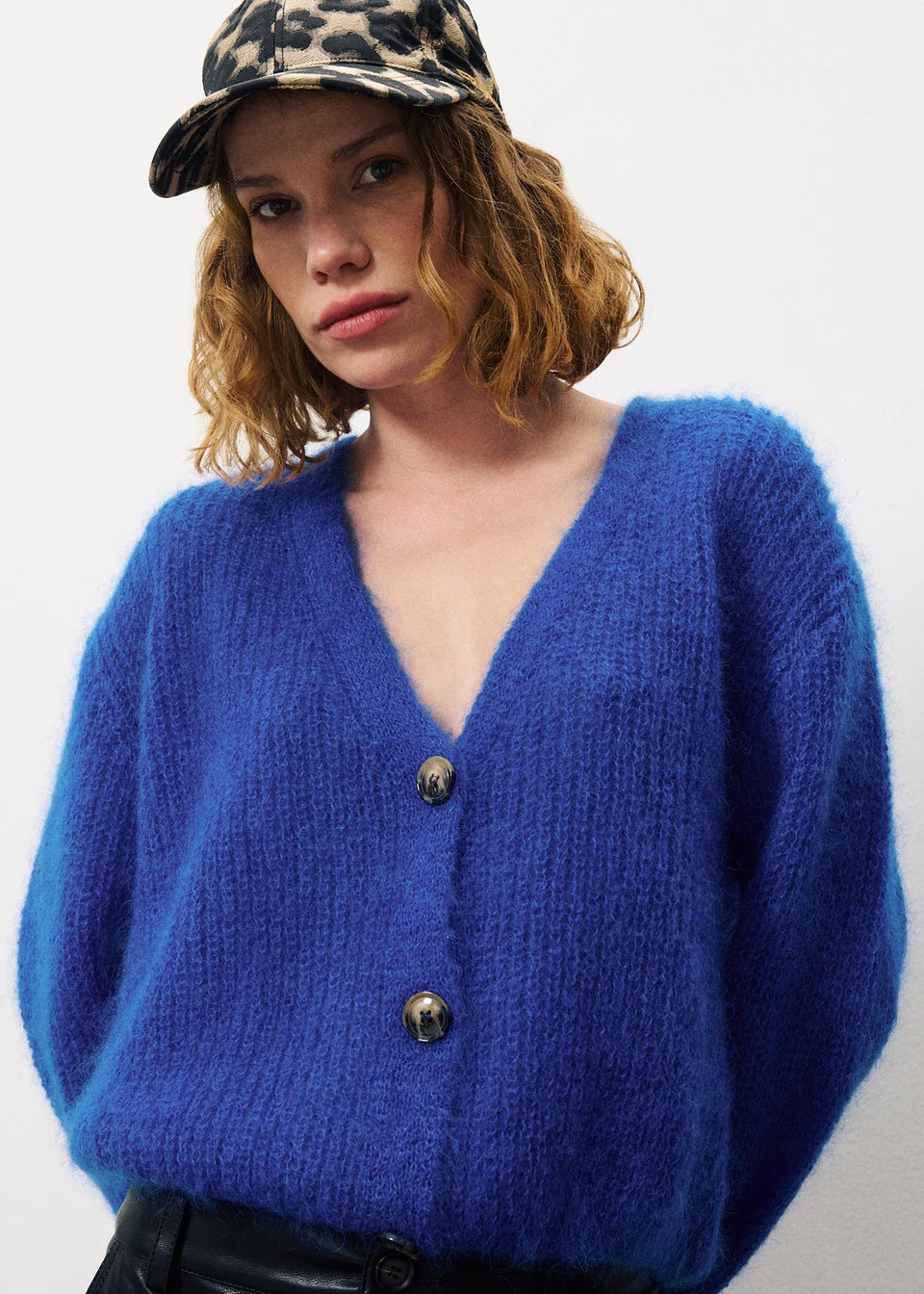 FRNCH. Enorah  Electric Blue Cardigan