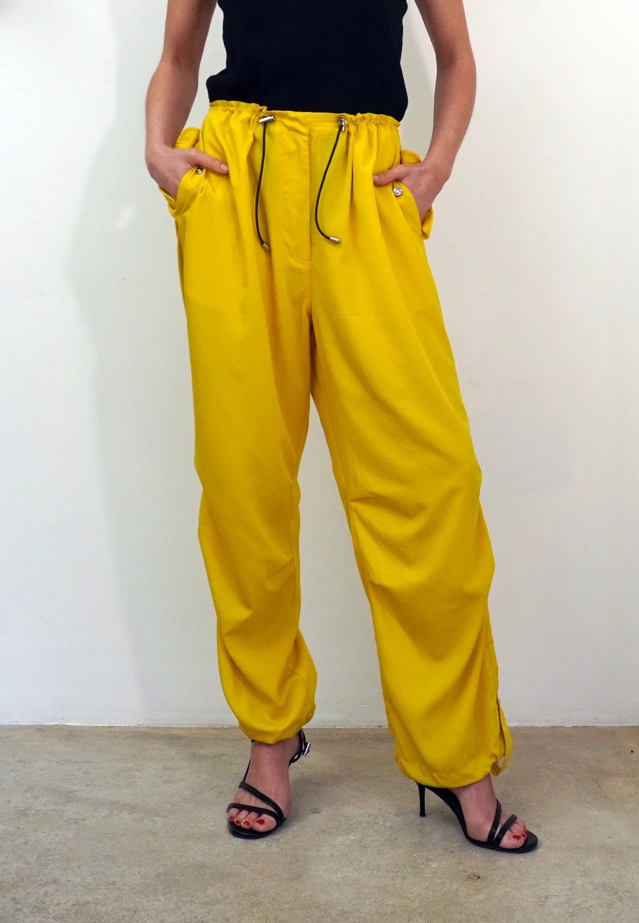 Yellow hot sale parachute pants