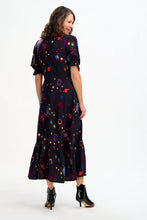 Load image into Gallery viewer, Sugar Hill Amilie Midi Tea Dress Black/Colourful Universe