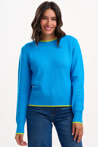 SUGARHILL Helena Jumper Electric Blue,Contrast Tipping