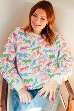 Load image into Gallery viewer, Sugar Hill Eadie Relaxed Sweatshirt  Off White/Colourful Zebra