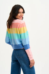 Sugar Hill  Izzy Cardigan  Multi,Pastel Rainbow Stripes