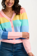 Load image into Gallery viewer, Sugar Hill  Izzy Cardigan  Multi,Pastel Rainbow Stripes
