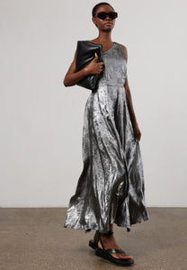 Fold Maxi Dress Silver/Foil