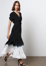 Load image into Gallery viewer, Solstice Maxi Dress  Dip Dye Black/White