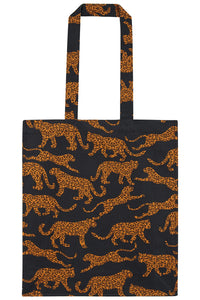 SugarHill. Hope Tote Bag Black/Tan Large Leopard