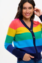 Load image into Gallery viewer, Sugar Hill. Izzy Cardigan  Multi Rainbow Stripes