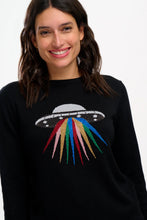 Load image into Gallery viewer, SugarHill  Astrid Jumper Black Rainbow UFO