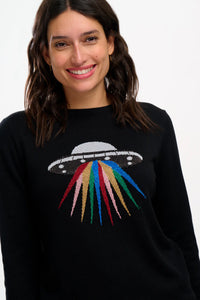 SugarHill  Astrid Jumper Black Rainbow UFO