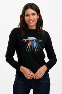 SugarHill  Astrid Jumper Black Rainbow UFO