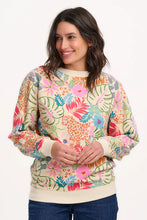 Load image into Gallery viewer, SugarHill. Eadie Relaxed Sweatshirt  Off White/Multi Painted Jungle