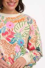 Load image into Gallery viewer, SugarHill. Eadie Relaxed Sweatshirt  Off White/Multi Painted Jungle