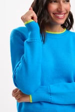 SUGARHILL Helena Jumper Electric Blue,Contrast Tipping