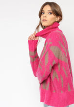 Load image into Gallery viewer, Religion Lush Roll Neck Jumper Magenta